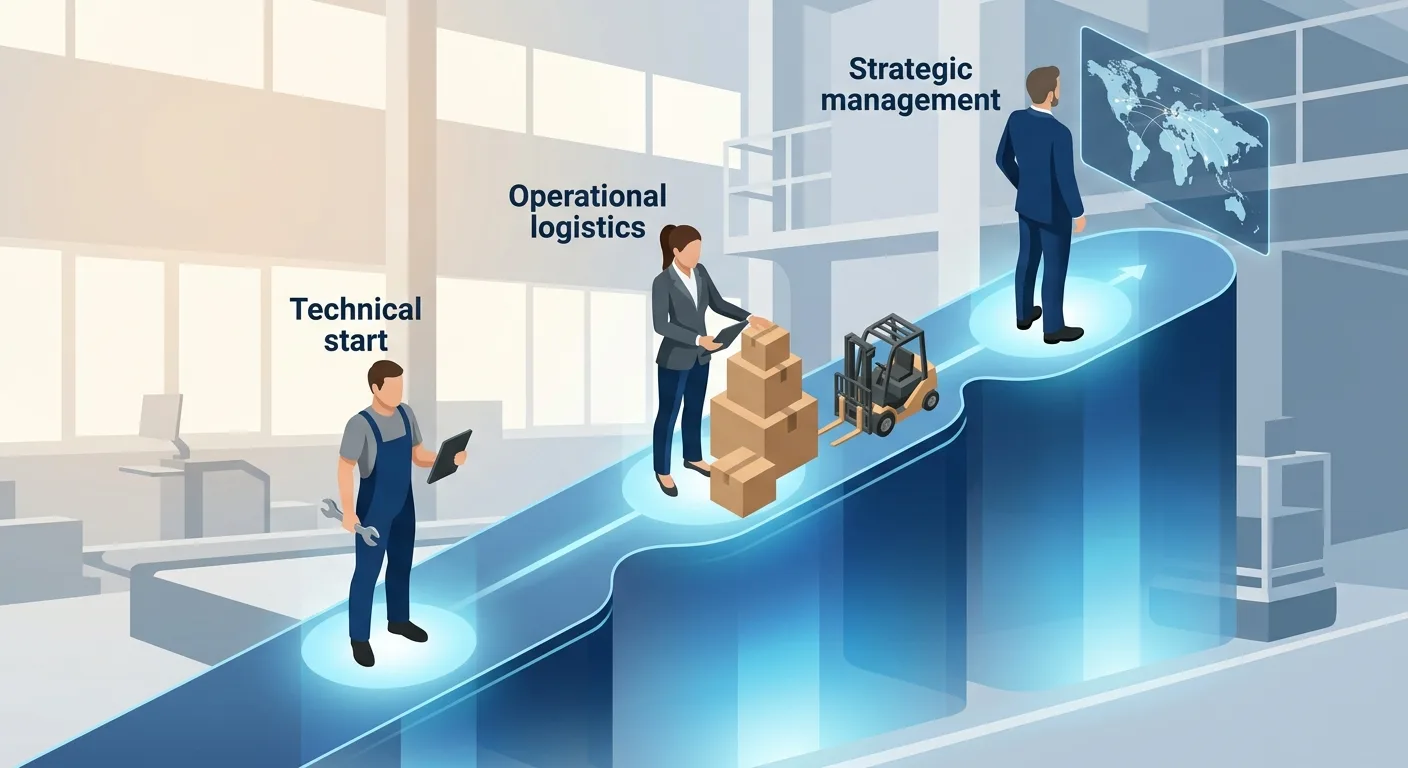 Trois profils progressant vers la Direction Supply Chain : technique, opérationnel, management stratégique